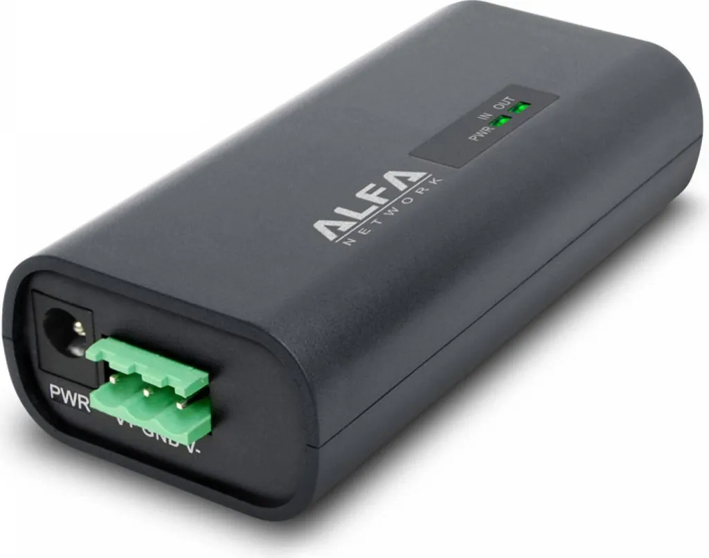 Adattatore Alfa DDC-4824POE: Convertitore PoE 48VDC a 24V Gigabit