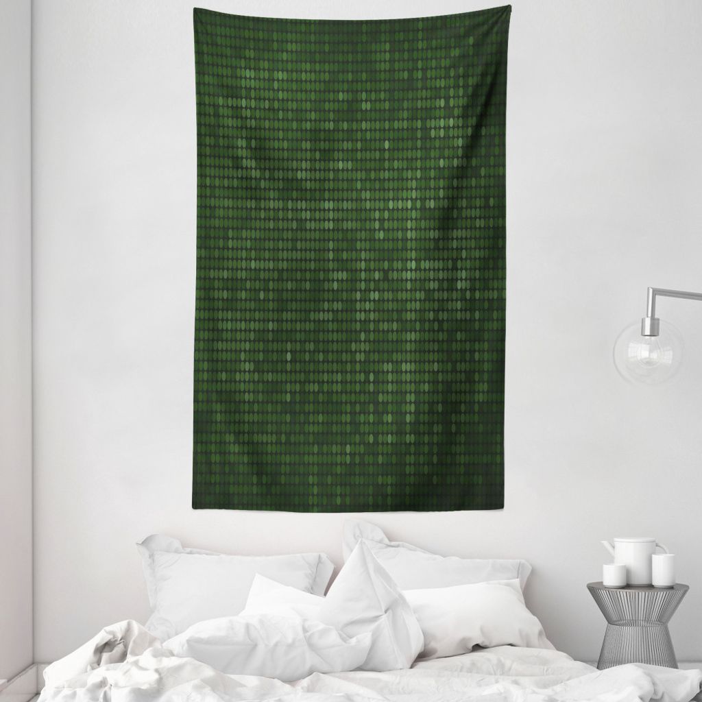 ABAKUHAUS Waldgrün Wandteppich und Tagesdecke, fleckiges Futuristisch aus Weiches Mikrofaser Stoff Waschbar ohne Verblassen Digitaldruck, 140 x 23...