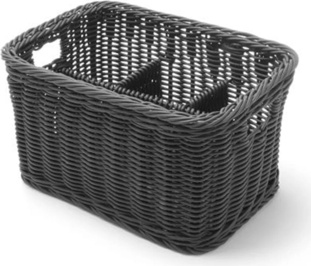 HENDI Cestino Posate Nero 260x180x150mm | Organizzatore Buffet Professionale