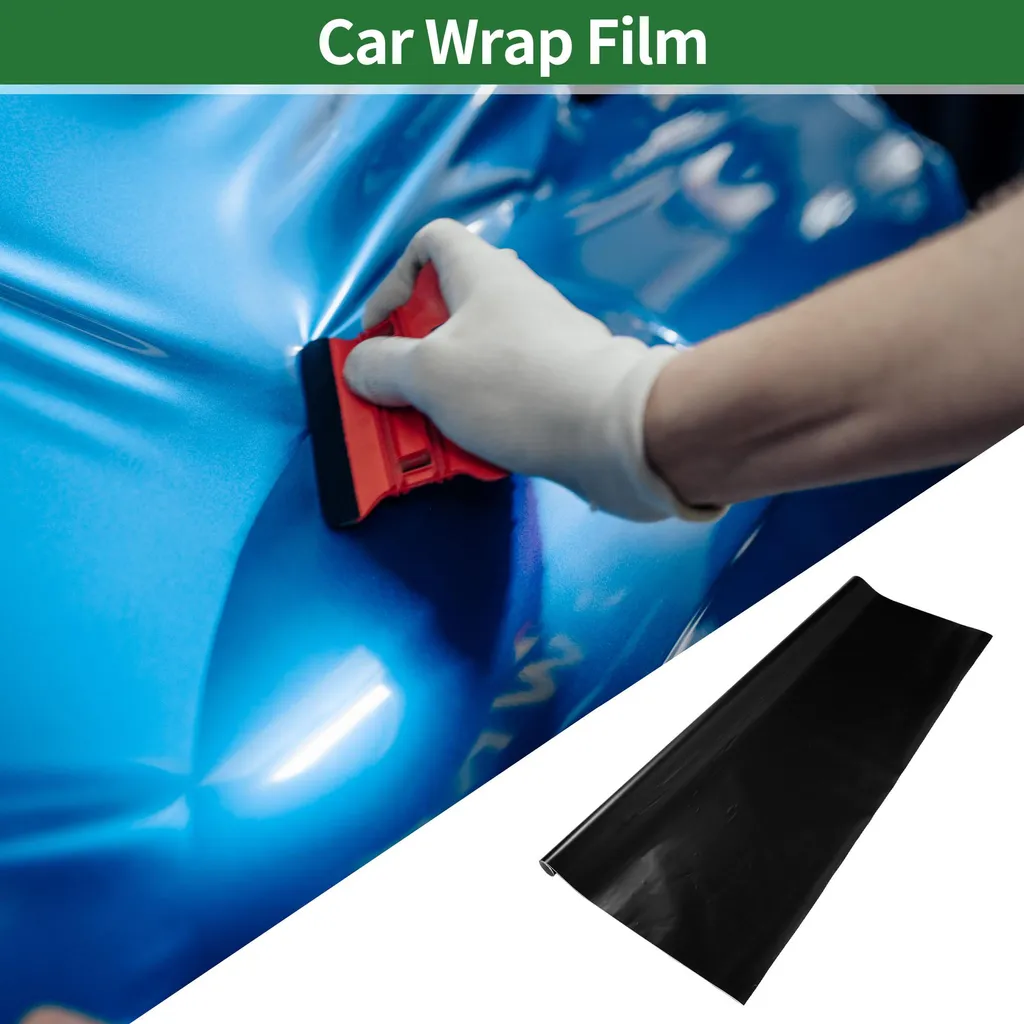 Film Vinyle de Protection Voiture Noir Mat PVC 122 x 152 cm - 1 Pièce