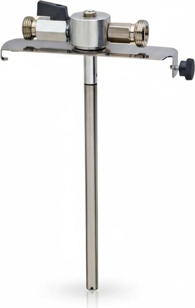 5 Liter Dosenadapter aus Edelstahl mit Absperrhahn Produktbild 