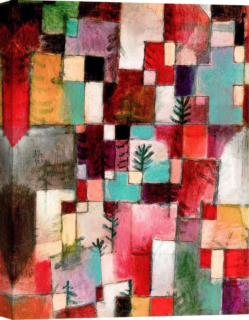 Dipinto Paul Klee Moderno 60x40 cm - Arredo Parete Astratto Design