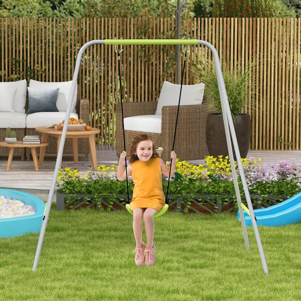 Balançoire de jardin pour bébé avec harnais de sécurité complet