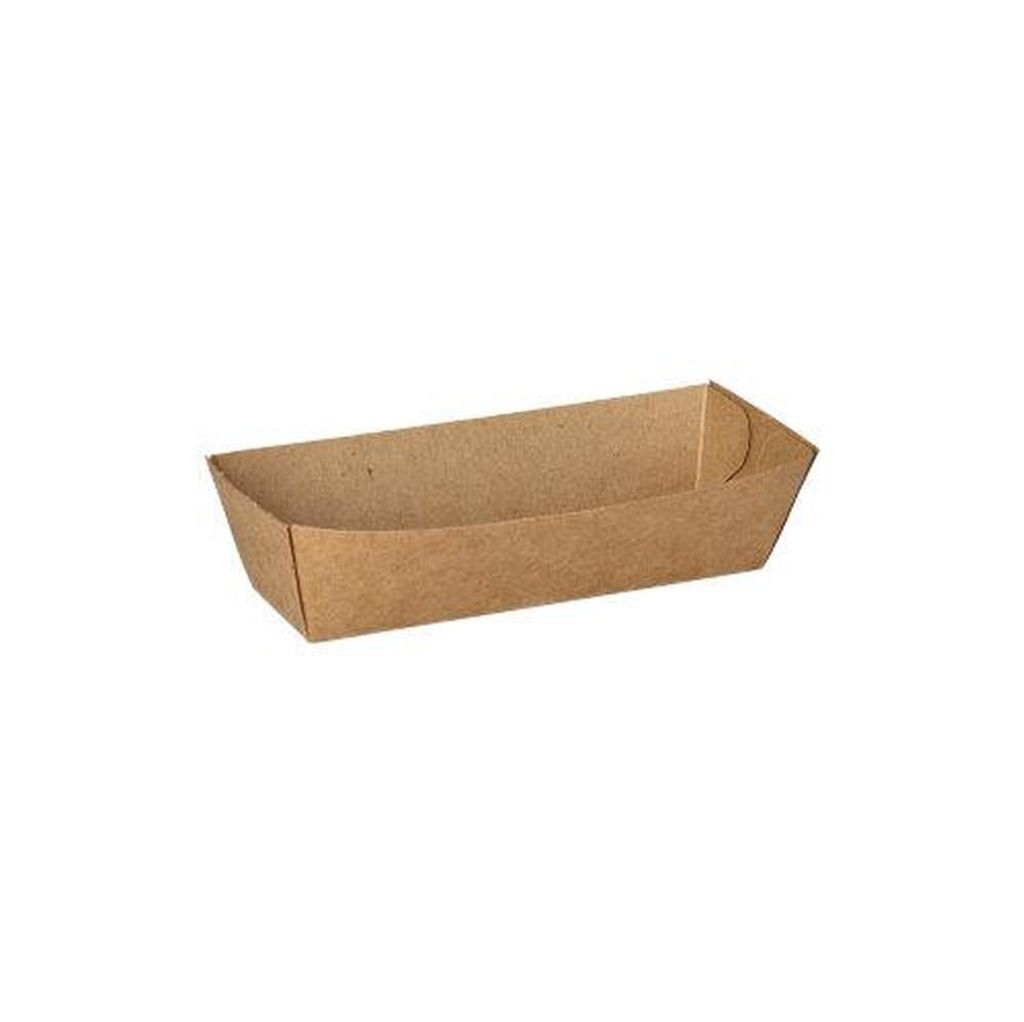 600 Snacktrays, Pappe "pure" 3 cm x 3,3 cm x 10,5 cm braun