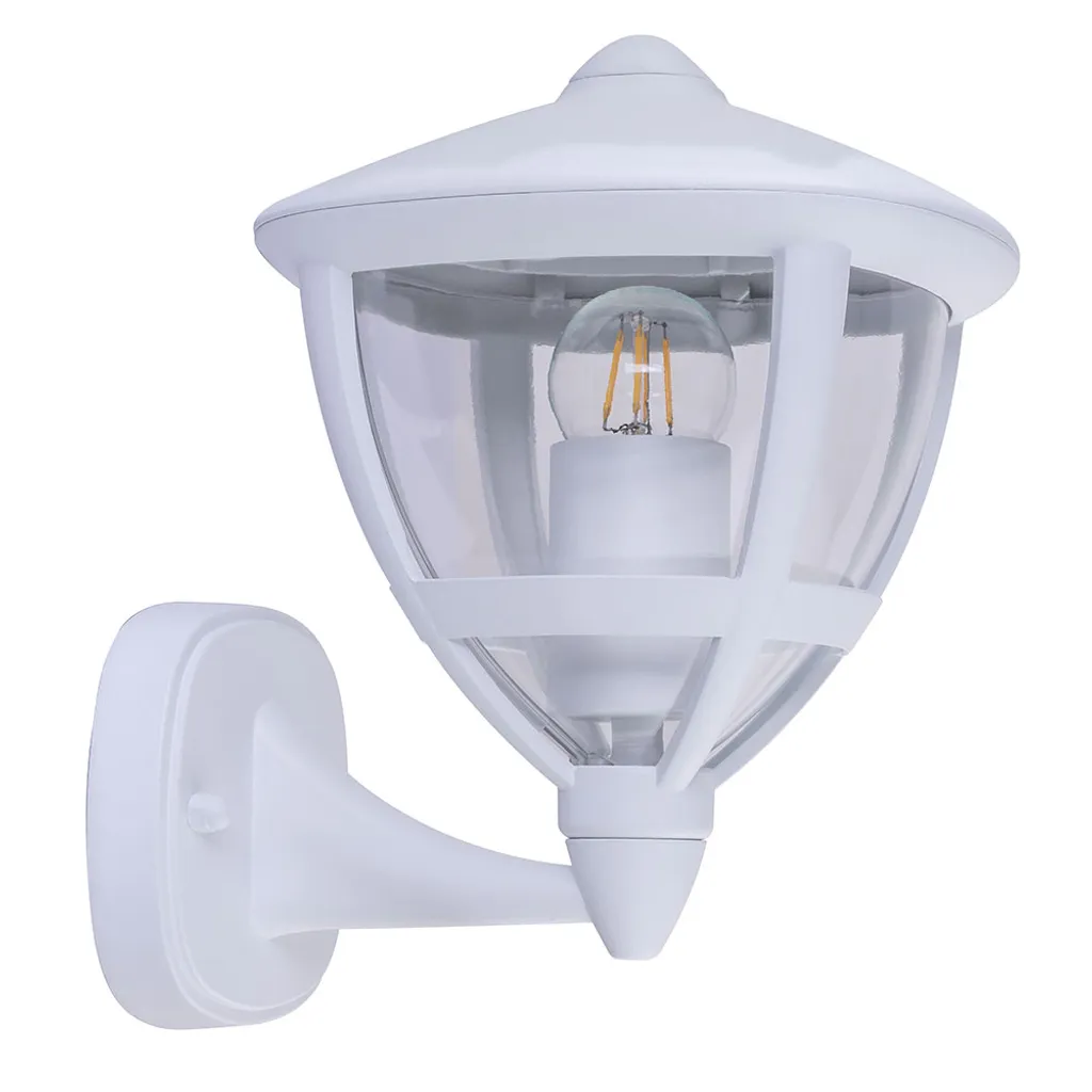 Luminaire extérieur type lanterne blanche NOLLO en aluminium de 17cm