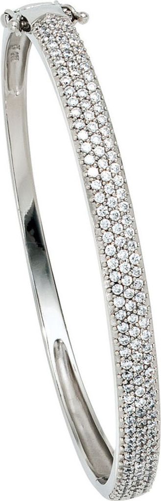 Armreif Armschmuck Armband aus 925 Silber mit Zirkonia weiß Damen