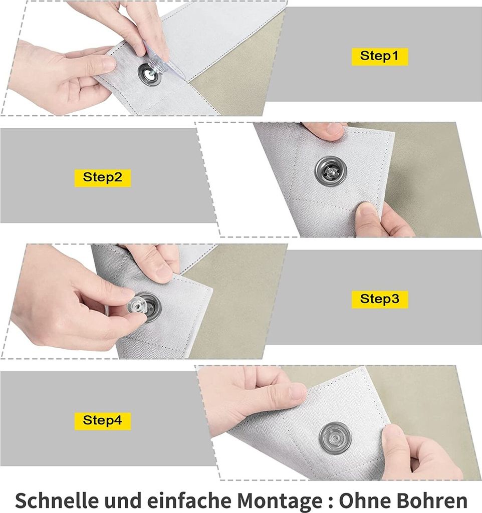 WOLTU Thermo Dachfenster Rollo ohne Bohren Sonnenschutz Produktbild 9