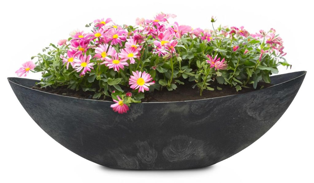 Große Pflanzschale oval 66 cm für draussen Dekoschale Produktbild 