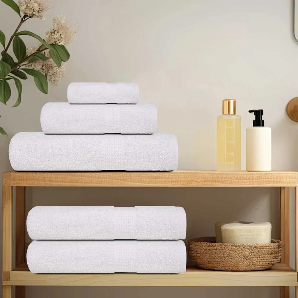 VidaXL Asciugamani Bianchi 12 Fili 360g/m² | Kit Completo Arredo Bagno