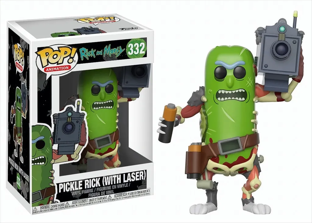 Figurine Pop Pickle Rick 332 Rick et Morty en vinyle pour déco de bureau