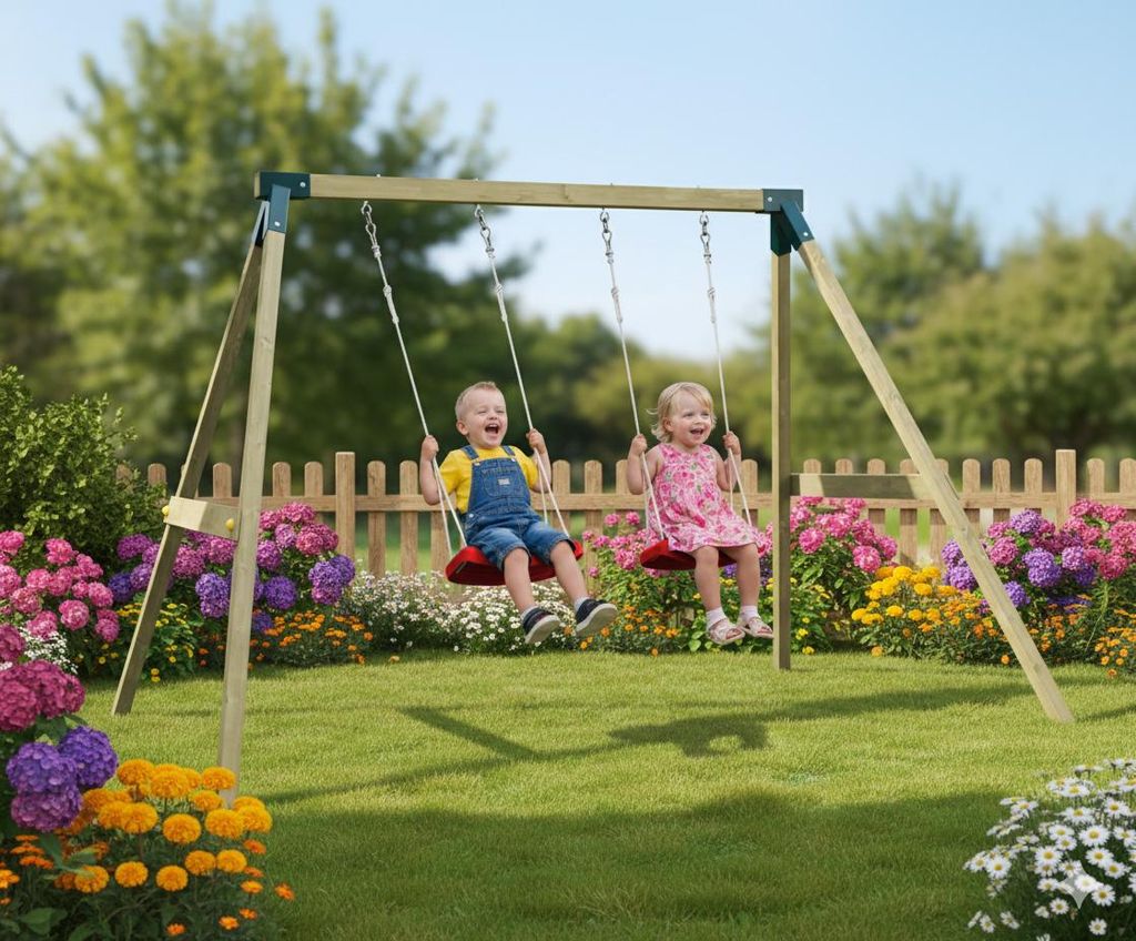 Fungoo FLY Light KDI Kinderschaukel mit Sitzen und Bodenankern