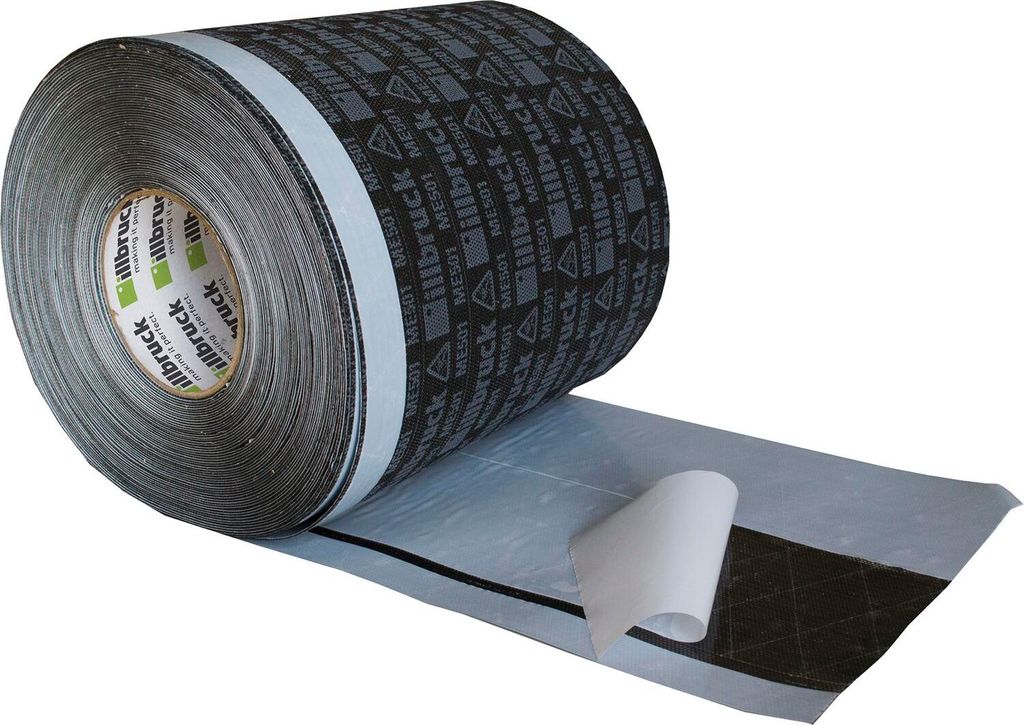 Illbruck Fensterfolie Breite 100mm ME501 - selbstklebende TwinAktiv HI Fensterdichtung für Fenster- und Fassadenanschlussfugen, Rolle 25m