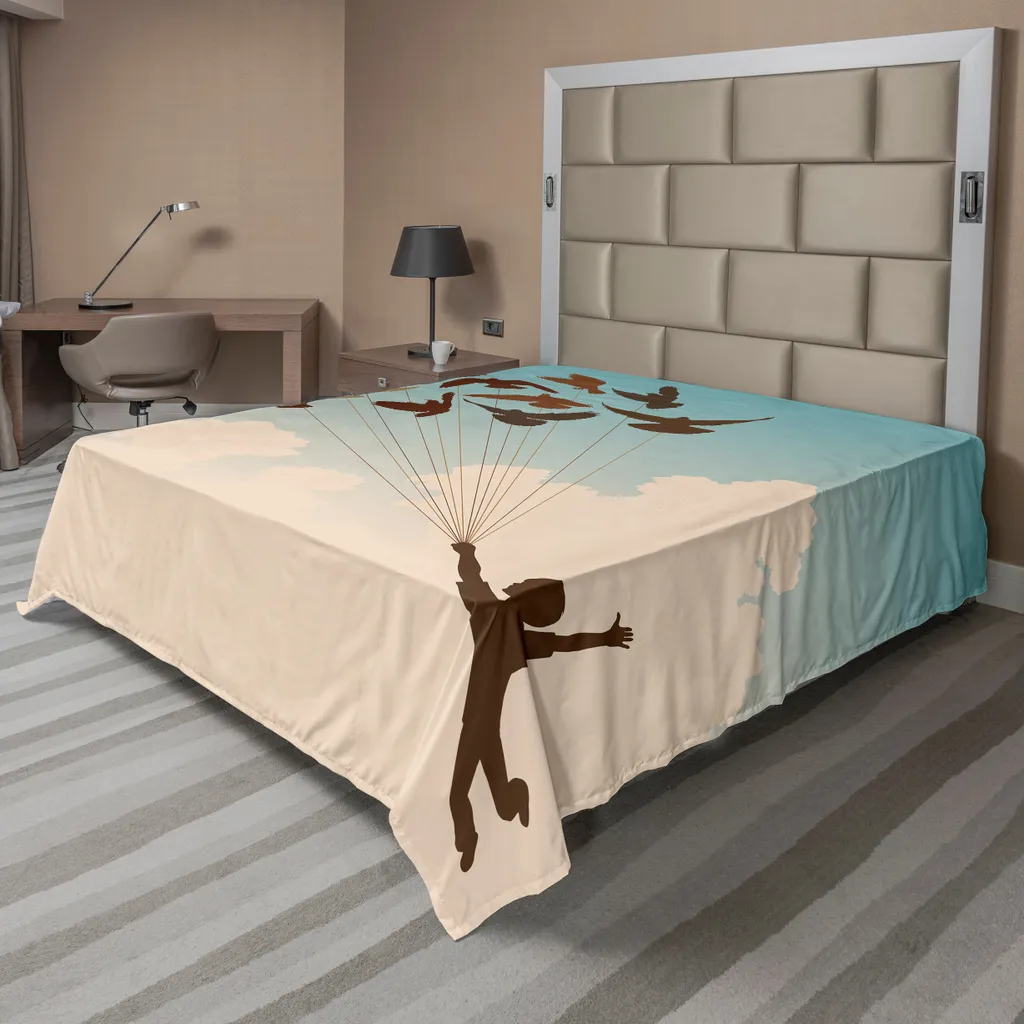 Drap plat anti-plis et doux pour literie décorative thème fantastique
