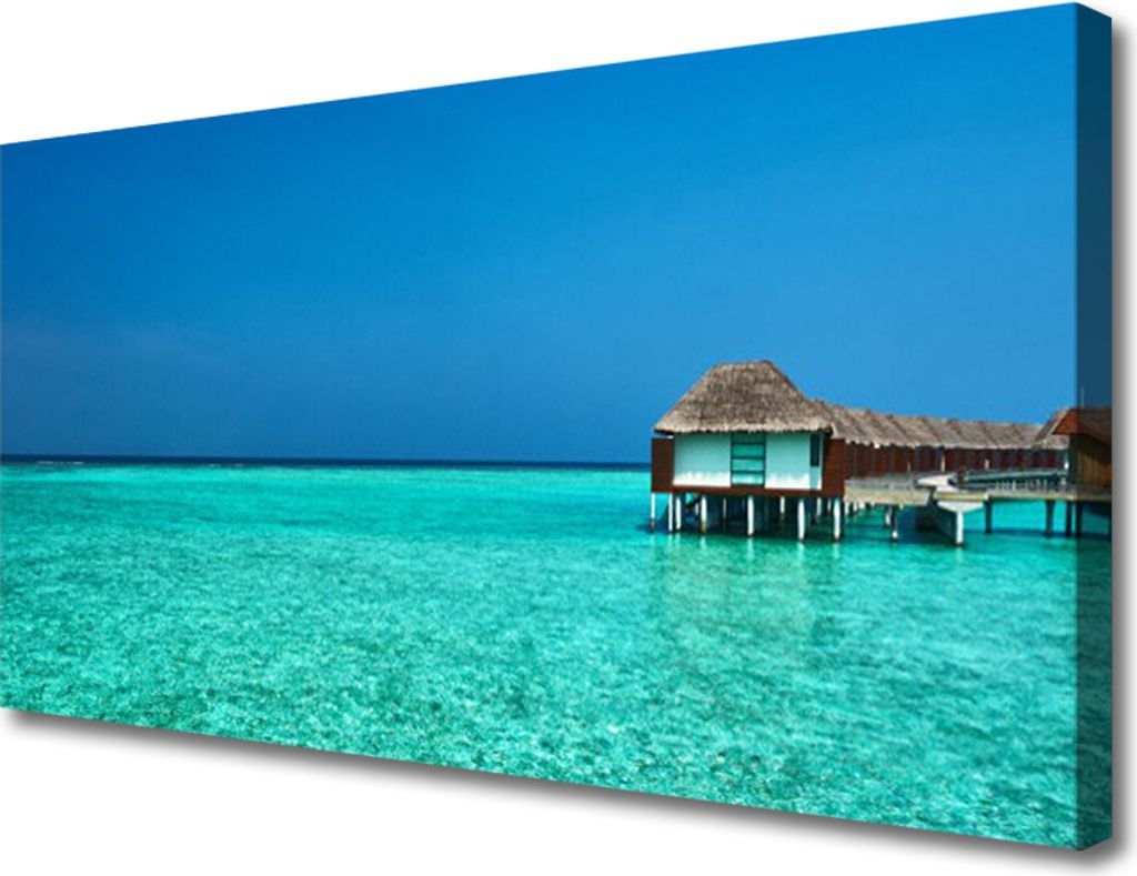 Tulup Leinwand-Bilder 100x50 Wandbild Canvas Kunstdruck Meer Landschaft