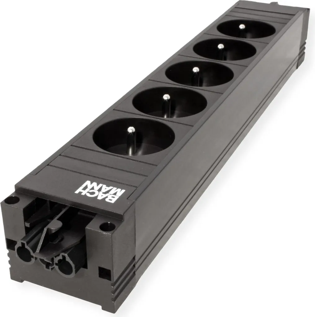 BACHMANN STEP BASE 5xUTE GST18 noir - Multiprise de bureau modulaire