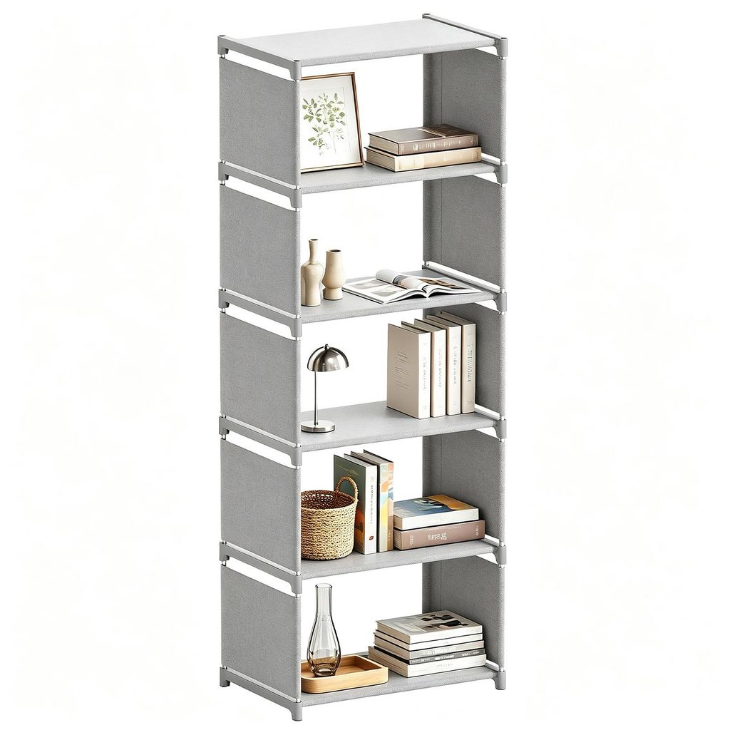 Verdego Bücherregal, 5 Ebenen, Multifunktionales Regal, Produktbild 
