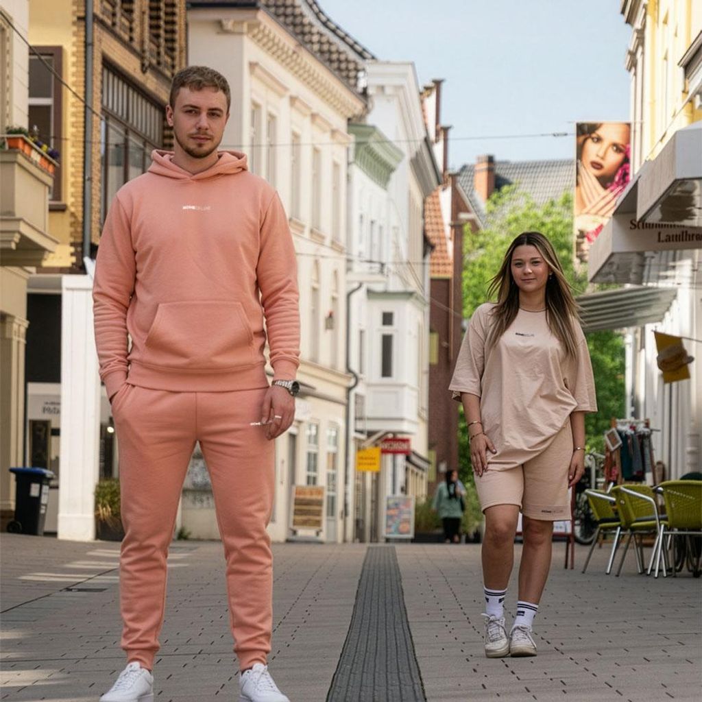 HOME DELUXE | Home Wear Sweatpants – Coral, L | Bequeme Sweatpants aus Baumwolle für Damen & Herren