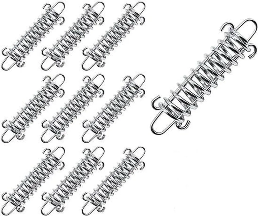 Ressort de traction inox pour auvent et matériel de camping - 10 unités