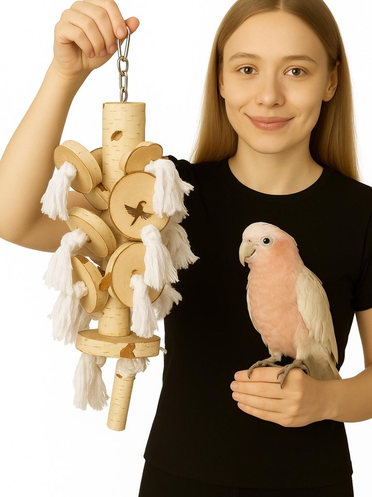 Parrot Planet Naturally - Bürstenklammer für mittelgroße Papageien