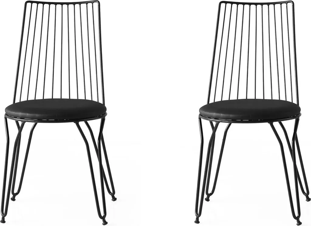 Chaise de Bureau en Métal Noir Skye Decor Ada - Mobilier de Travail