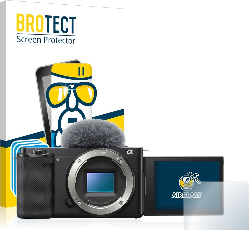 3x BROTECT Schutzglas für Sony Alpha ZV-E10 Schutzfolie Panzer Folie Glas Display Schutz klar