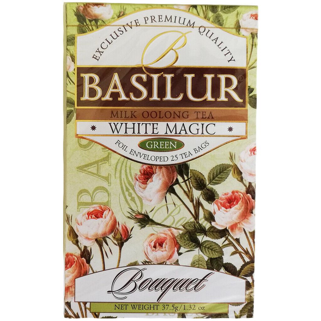 Basilur Teemischung White Magic 25 Teebeutel Ceylon Grüntee Produktbild 