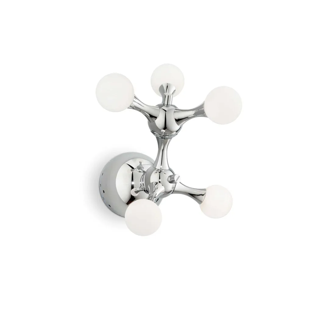 Applique NODI BIANCO blanche avec 5 ampoules G9 design sphérique