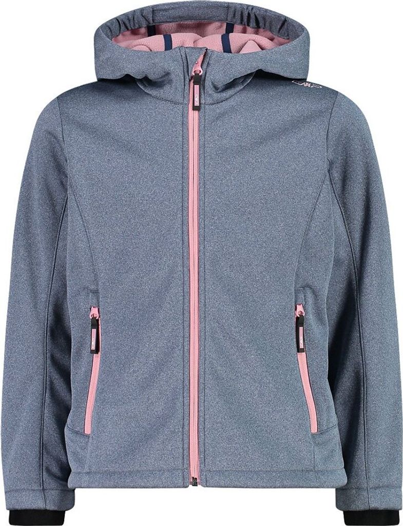 Cmp Kid G Jacket Fix Hood Blue Mel.-Fard 164