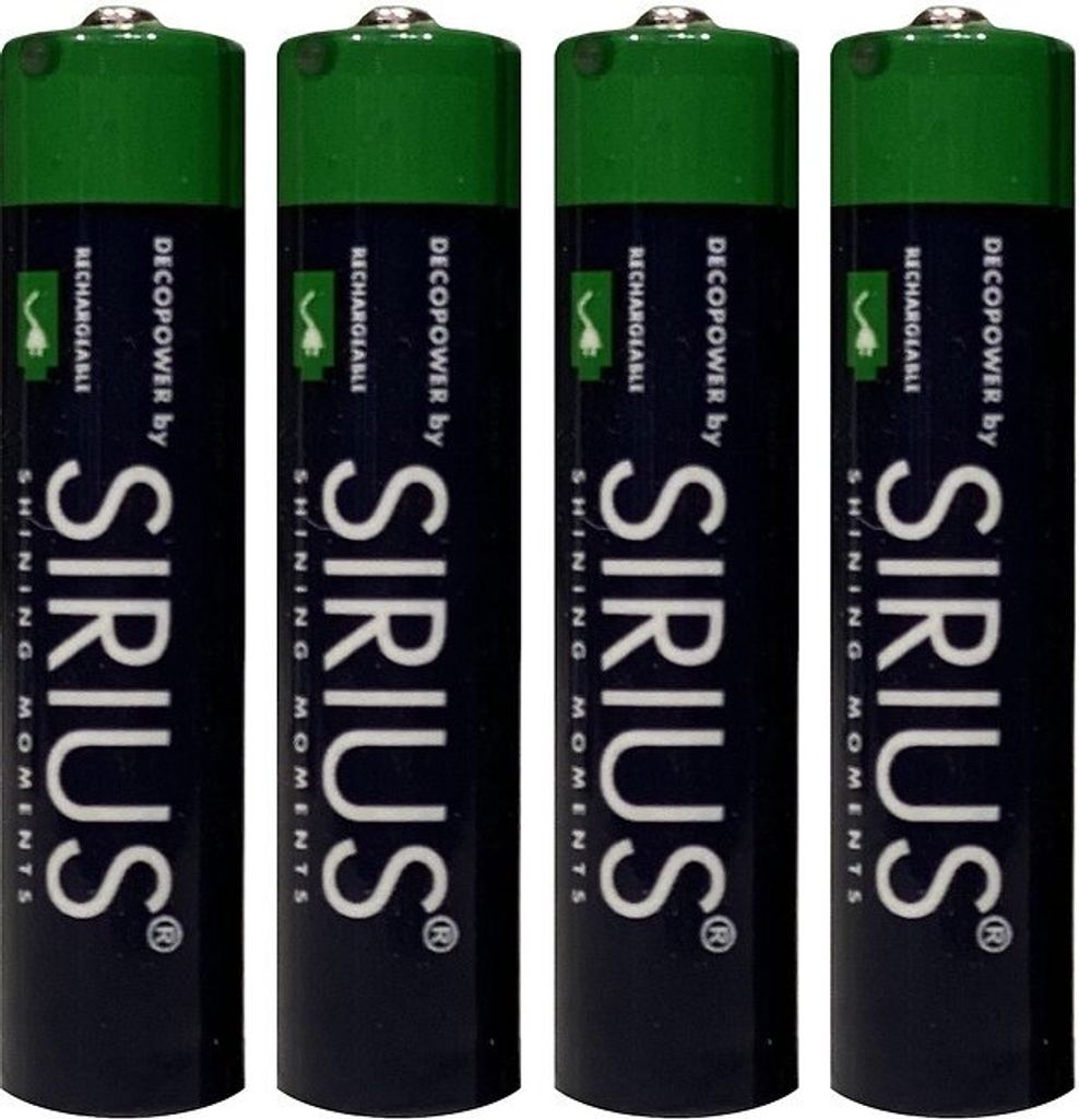 Sirius AAA Akkus DecoPower 4 Stück Produktbild 