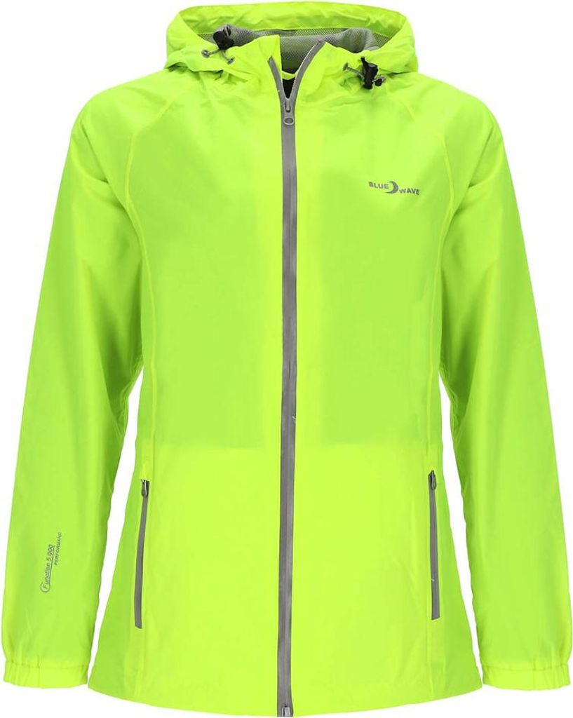 Blue Wave Damen Funktionsjacke Fabienne - Outdoor-Jacke Regenjacke Wander- und Fahrradjacke in Neongelb Größe 48