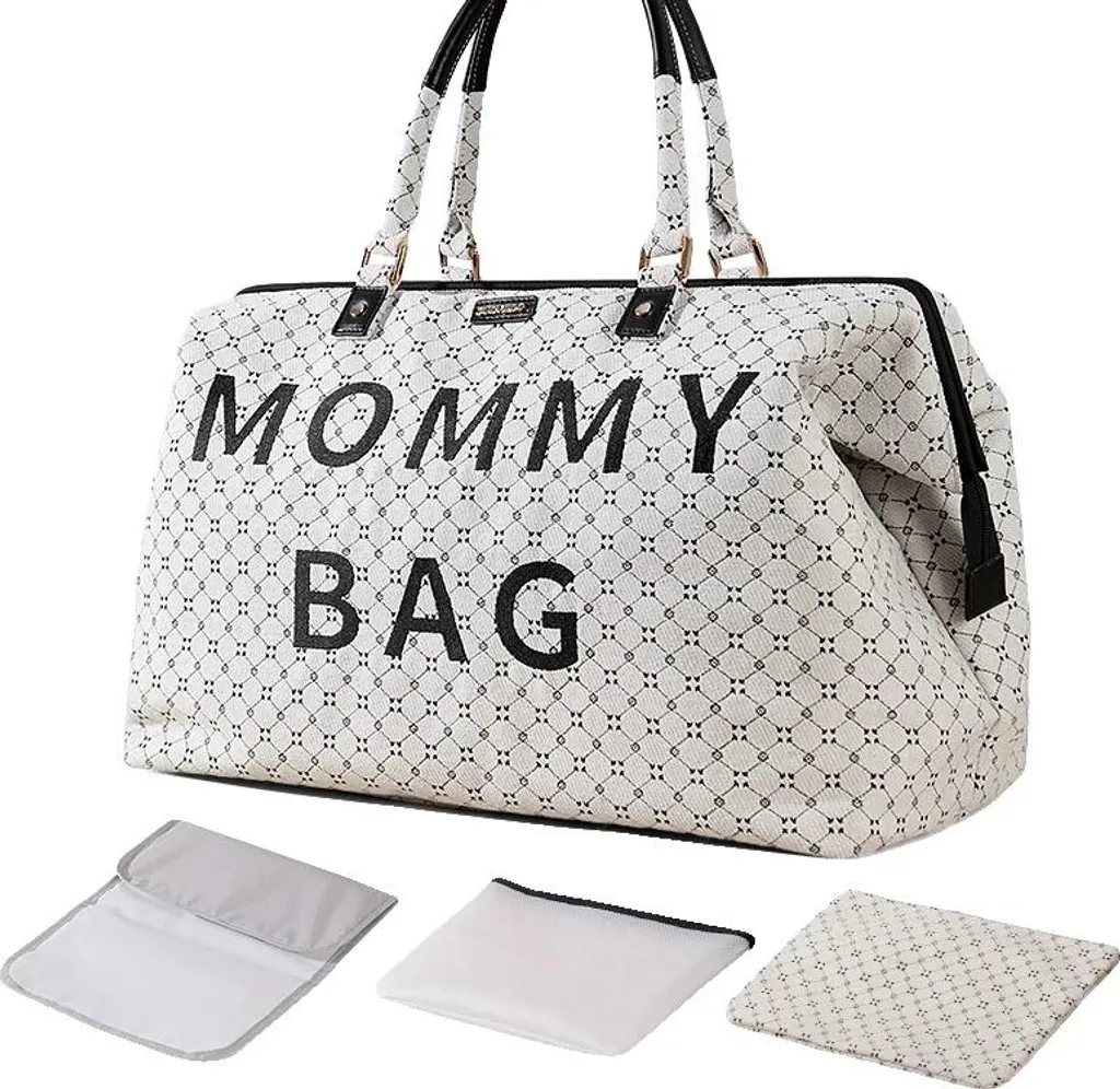 Sac de voyage Mama blanc 1 grand format avec multiples portés pratiques