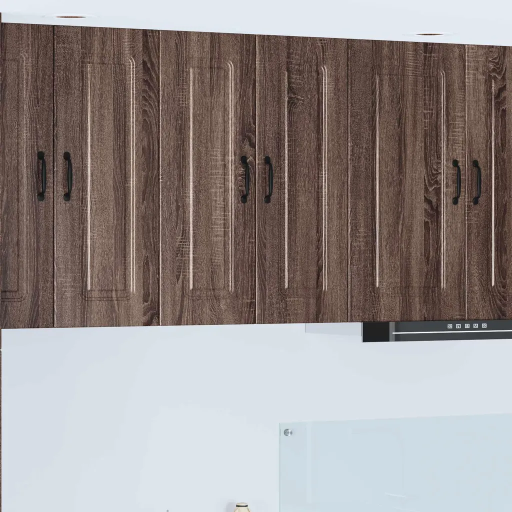 Set 2 Mobili Cucina Pensili vidaXL 30x31x80 cm Rovere Marrone Moderno