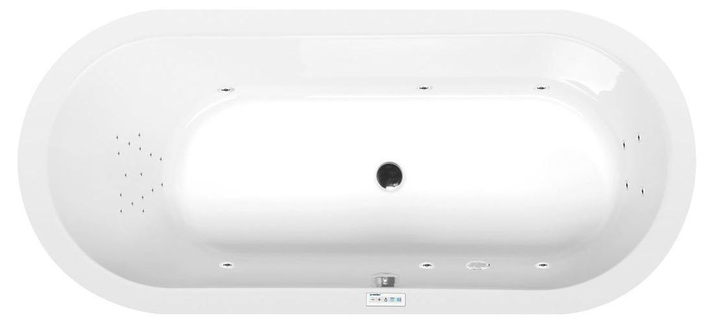 Polysan ASTRA O Whirlpool-Badewanne, 165x75x48cm, Highline Hydro, Chrom