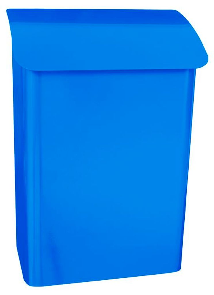 Wandbriefkasten Lugon aus verzinktem Stahl mit Namensschild | HxBxT 42,4x29,1x17cm | Einwurföffnung 25x4cm | Blau