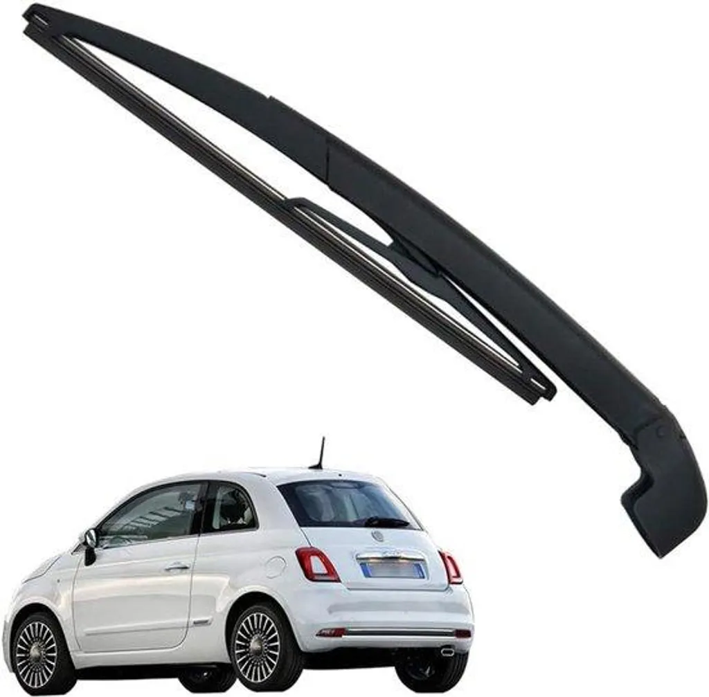 Essuie-glace arrière Fiat 500 résistant UV - Bras de rechange noir mat