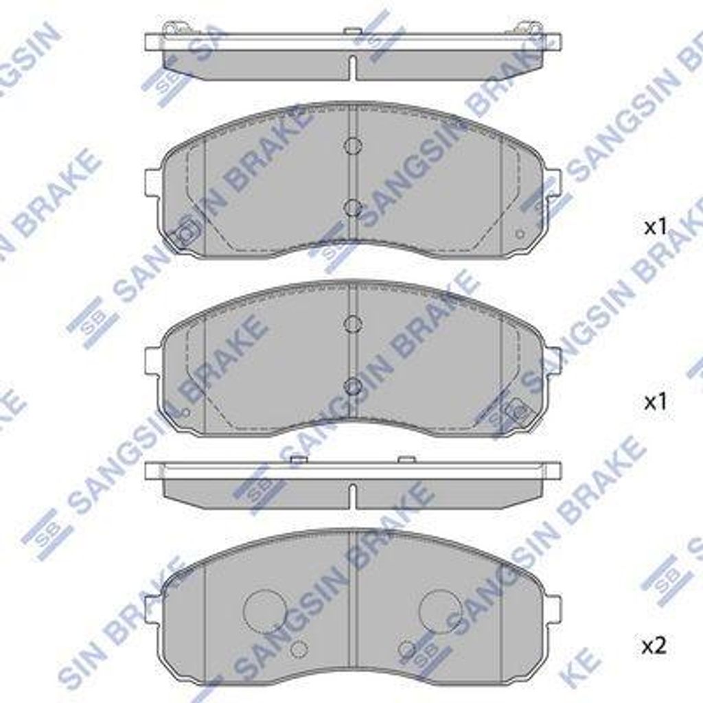 Hi-Q Bremsbeläge Satz Vorne Bremsklötze für HYUNDAI H-1 / Starex MPV (A1) SP1177