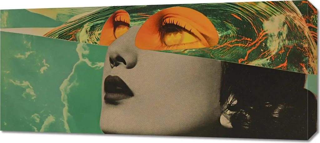 Design Esclusivo 90x40 cm - Quadro Lo sguardo degli occhi strappati