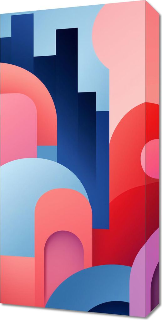 Bild 30x60cm Farbenstadt