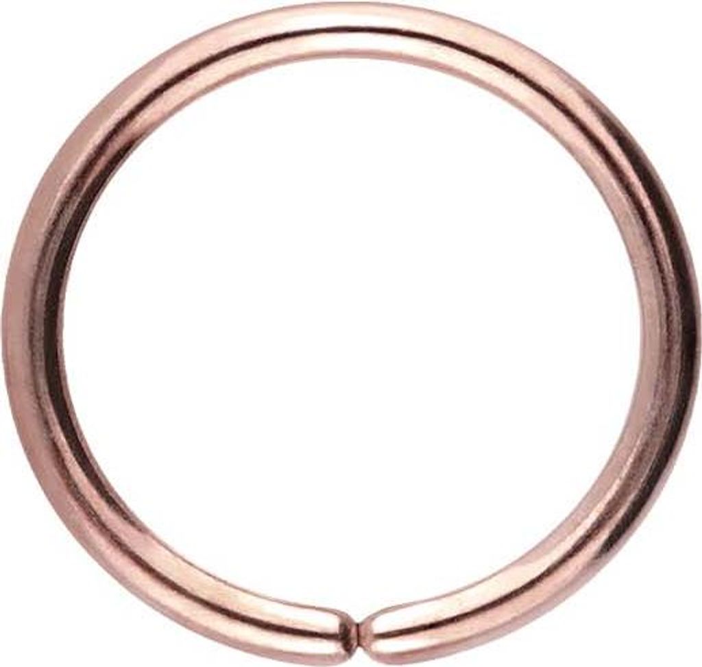 Titan O-Ring - biegbar RoséGold Innendurchmesser: 6mm + Stabstärke: 0,8mm