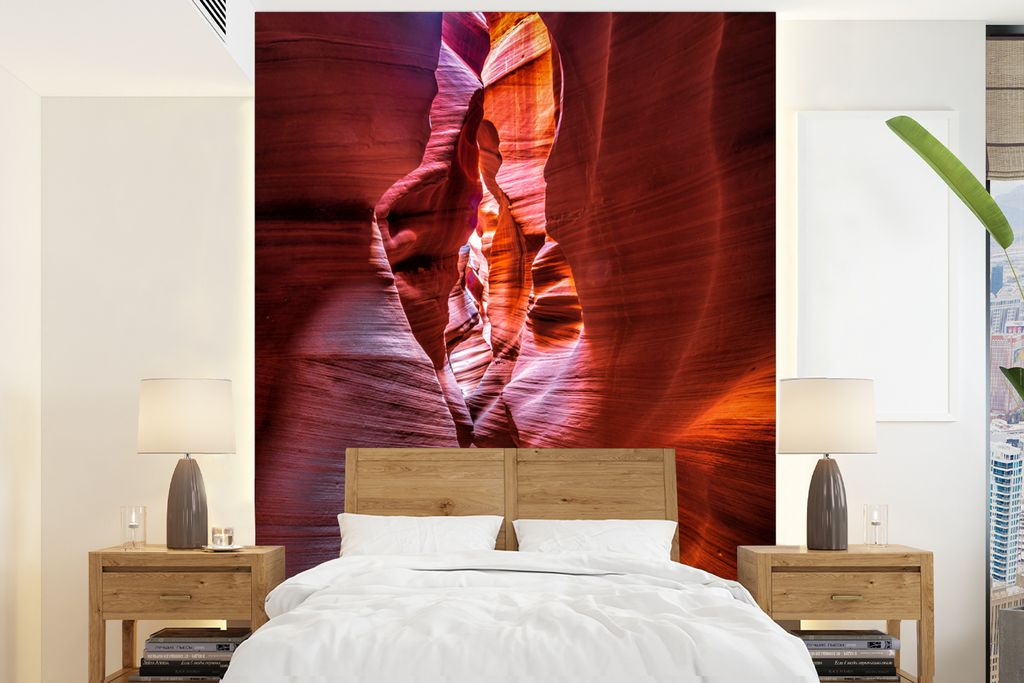 MuchoWow Fototapete für Wohnzimmer oder Schlafzimmer Wandtapete Vinyl Motivtapete Landschaft - Höhlen - Stein - Natur - 160x220 cm - Bildschirm...