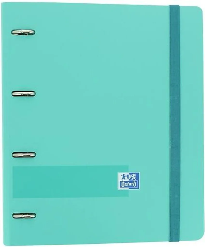 Classeur à Anneaux Ergonomique Oxford &you A4+ en Polyfoam Ice Mint 5x5