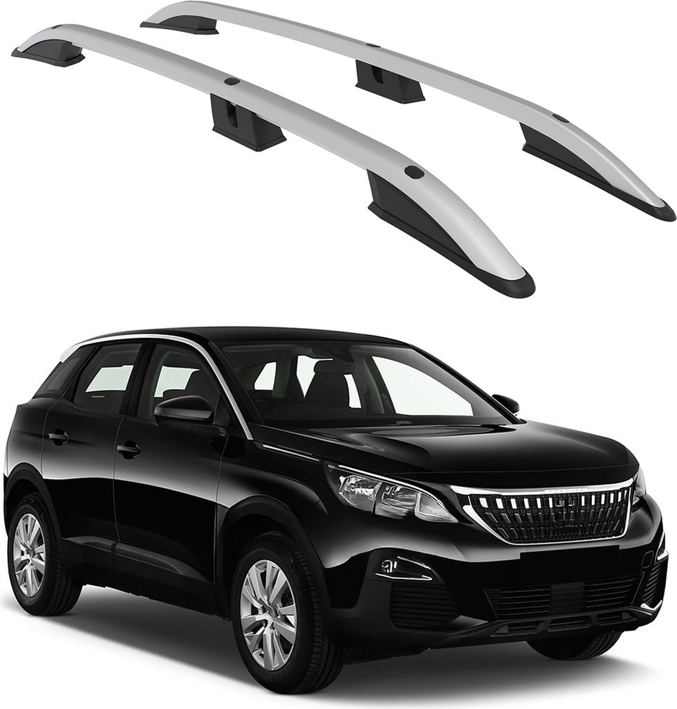 TURTLE DACHRELİNG CROWN PEUGEOT 3008 ALL 2017 2018 2019 2020 2021 2022 2023 2024 (SUV) , Silber