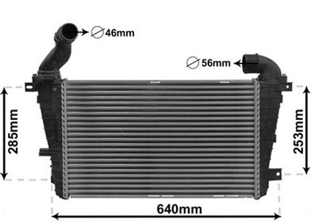 VAN WEZEL 37004416 Ladeluftkühler LLK für OPEL Astra H Caravan (A04) Turbo Intercooler