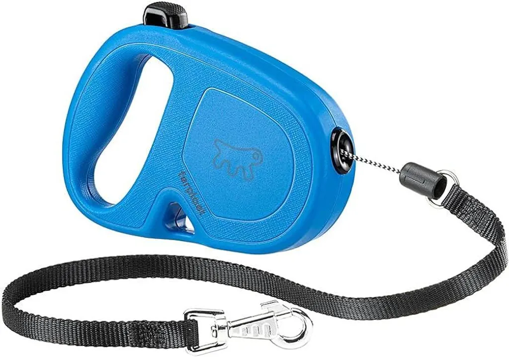 Laisse enrouleur pour petit chien Flippyone Corde S 4,5m Bleu