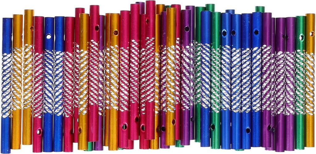 Windgong Pijpen Set von 50 Stück - Aluminiumrohre für Windgong DIY - Bunte Dekoration für Haus und Garten