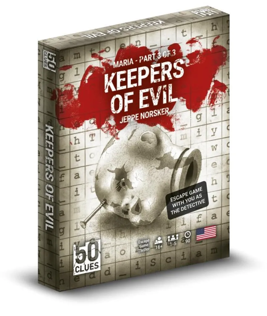 50 Clues Maria 3 Keepers of Evil Jeu de Cartes Énigmes Thriller Adulte