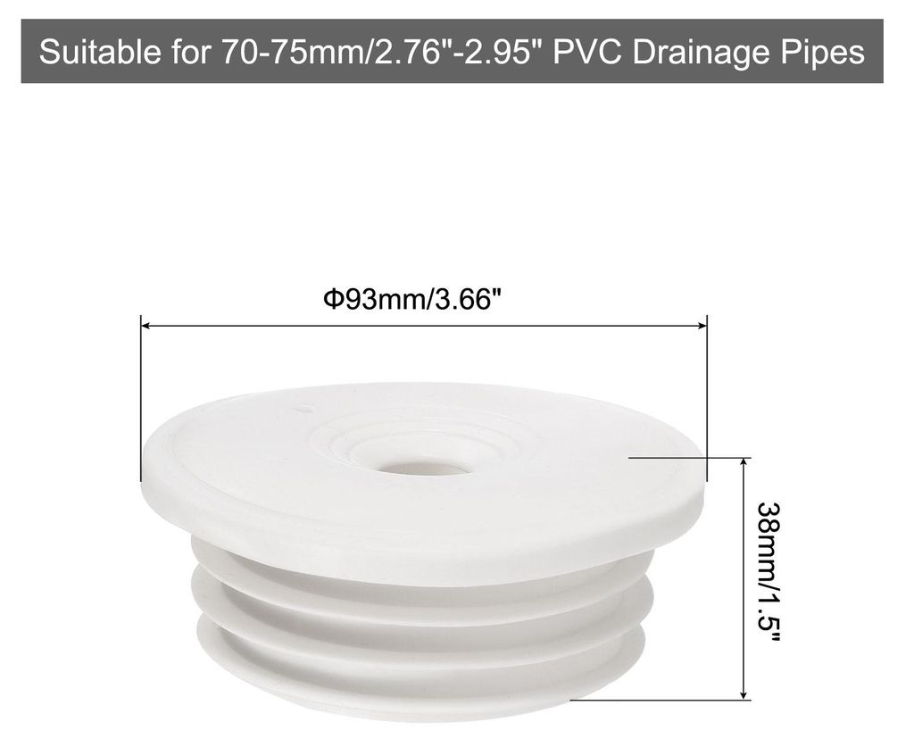 Waschmaschine Abfluss Adapter, 70-75mm Dichtungsstopfen PVC Abflussrohrdichtung Ohne geruchsdichte Abdeckung fš¹r Waschmaschinenschlauch Kš¹che...