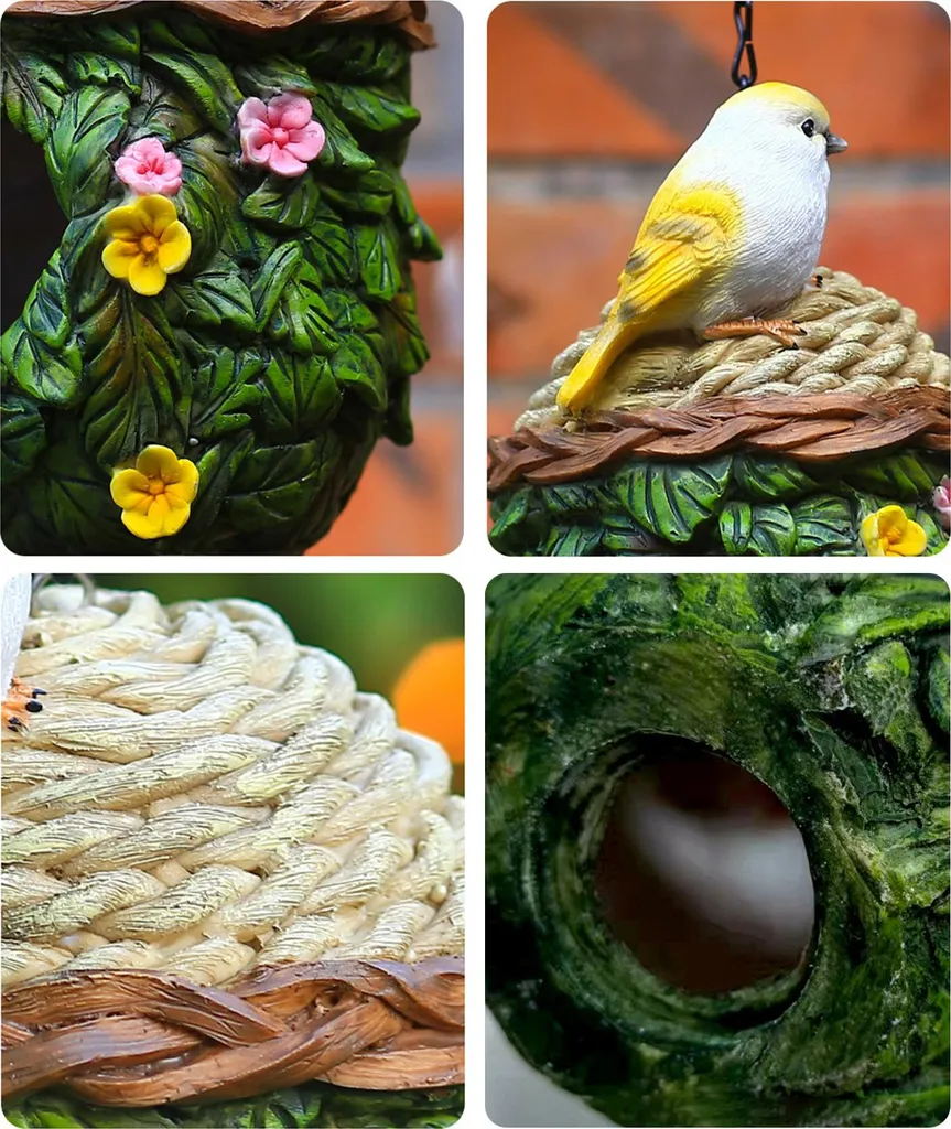 Nid extérieur pour petits oiseaux - Boîte à oiseaux suspendue décorative