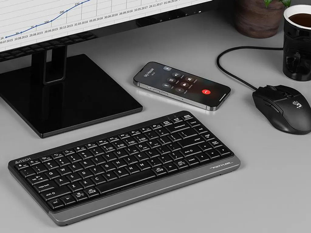 Clavier A4TECH FSTYLER FBK11 Compact Noir avec Touches Silencieuses