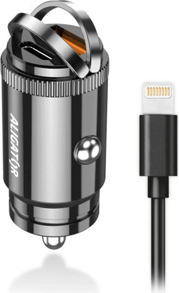 Alligator 30W Mini Caricatore Auto: Design Elegante per iPhone e iPad - 1